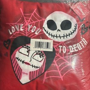 Jack and Sally, love you to death small pillow